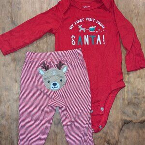 Carter's Christmas onesie & pants set, 6-9 months